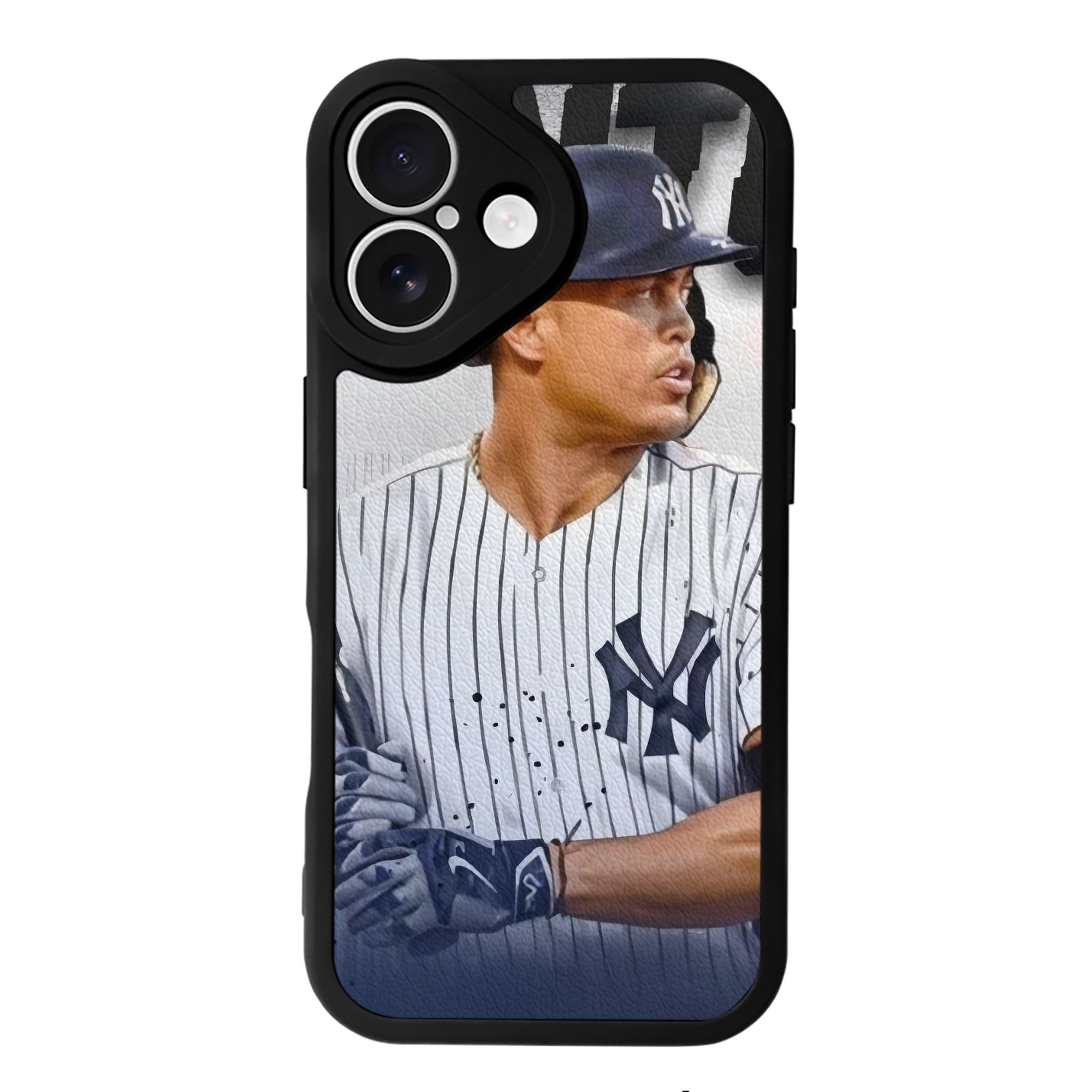 Giancarlo Stanton 40 IPhone 16 Silicone Leather Case – UV Print, Lambskin Texture – Perfect Fit, Wireless Charging Compatible, Scratch Resistant, Precise Cutouts – Stylish Protection For IPhone 16